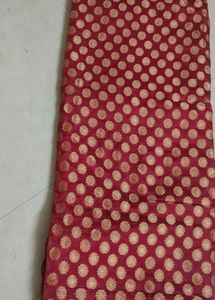 Beautiful Maroon & Gold Dress Material