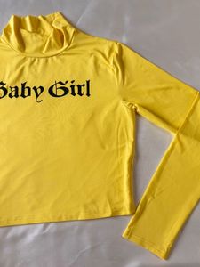 Yellow Baby Girl Full Sleeves Top