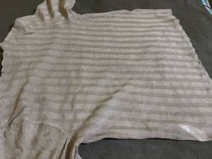 Sheer Striped Short Sleeve Top