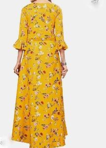 Beautiful Yellow Floral Gown