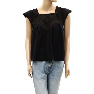Elegant Black Embroidered Blouse