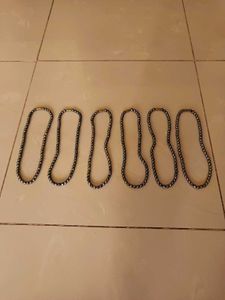New Unused Set of 6 Beaded Necklaces Haar Mala