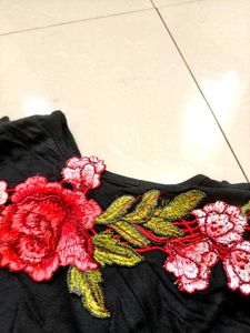 Black Basic Top off shoulder  partywear(negot