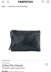 Celine duo Leather Clutch