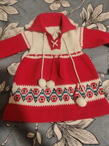 Red &amp; White Knit Dress
