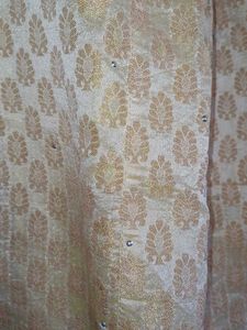 Elegant Cream Brocade Skirt