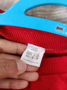 SSS Red Crew Neck Long Sleeve Sweatshirt