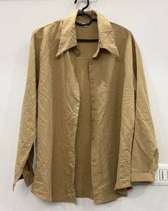Classic Beige Button-Up Shirt