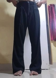 Black Straight Fit Trouser/Pant