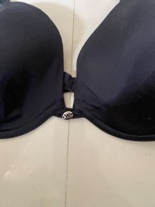 Black Lace Trim Bra and Panty Set