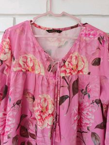Vibrant Floral Print Tunic Top