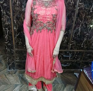 Beautiful Pink Embellished Palazzo set