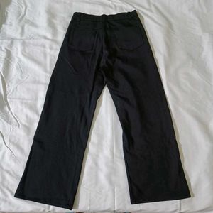 Black Flared Formal Trousers