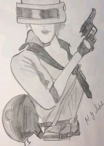 Pubg Pencil Sketch
