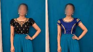 Designer Embroidered Blouse Set