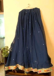 Elegant Navy Blue Embellished lehnga choli