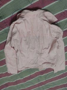 Classic Pink Striped Cropped Shirt