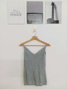 Grey Spaghetti Strap Tank Top