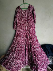 Maroon Floral Maxi Dress.Unused .New