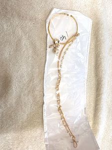Elegant Gold-Tone Nose Ring with Pearls