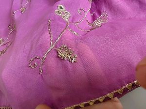 Beautiful Pink Embroidered saree
