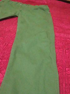 Green Casual Pants