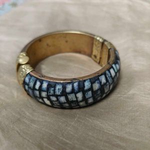 Vintage Mosaic Brass Bangle