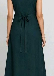 combo kurties Elegant Sleeveless Dark Green Maxi D