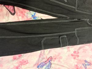 Off Duty Viral trendy Black Cargo Pants