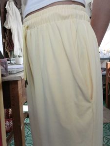 Light /butter Yellow casual pants / trousers