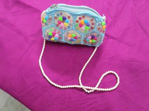 Cute Beaded Crochet Pouch Bag
