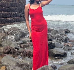 Vibrant Red Maxi Dress