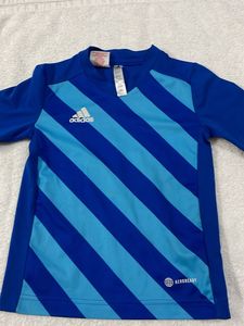 Adidas Blue Striped Soccer Jersey