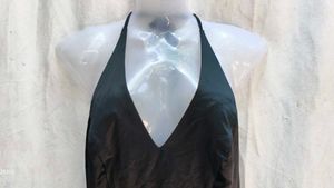 Elegant Black Halter Neck Dress