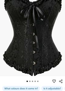 Black Brocade Corset Top