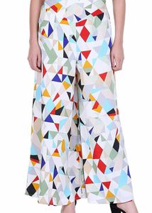 Women’s Regular Fit Multicolor Crepe Trousers