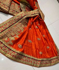 Very Beautiful Heavy Work Saree 🧡