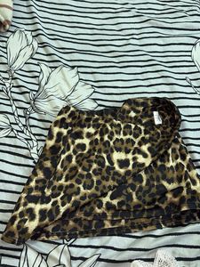 Leopard Print Mini Skirt