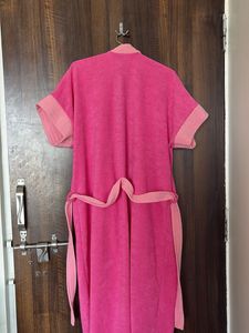 Pink Terry Cloth Bathrobe
