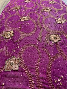 Diwali Sale🔥Royal Purple Embroided Dupatta