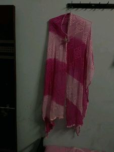 Beautiful Pink Embroidered Dupatta georgette
