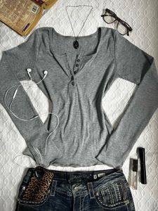 Elena Inspired Henley Top 🗝️- NEW