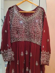 Naira cut Suit 3pc - Mirror work