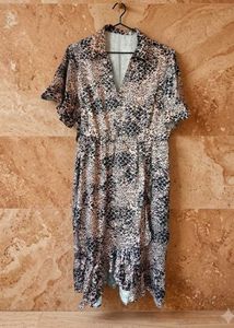 Leopard Print Midi Dress