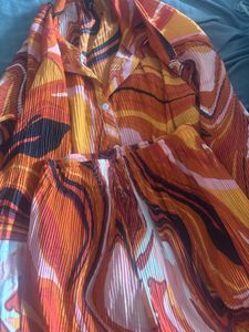 Vibrant Orange Printed Co-ord Set