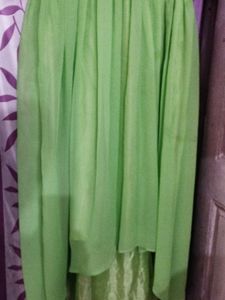 Asymmetric Green Maxi Dress