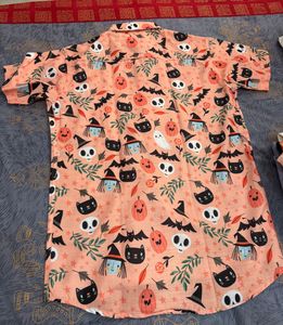 Men's Halloween Themed Button-Down Shirt