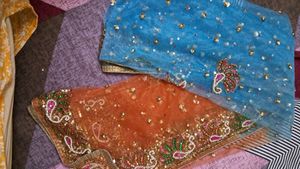 Dual Color Party Wear Dupatta