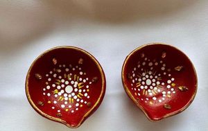Hand Painted Diwali Diya.