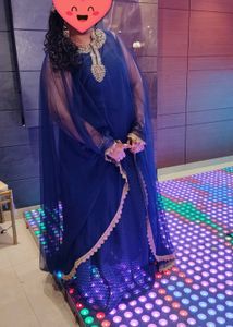 Embroidery Gown With Attached Dupatta